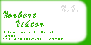 norbert viktor business card